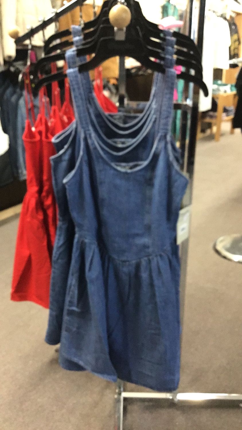 Ladies Dress Retro Denim - 112379498