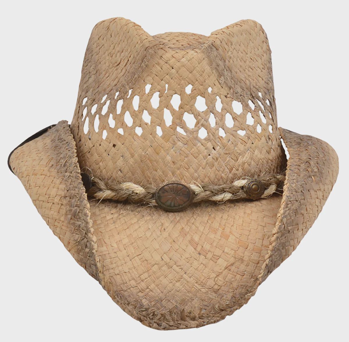 Straw Hat Rustic Raffia - D36202