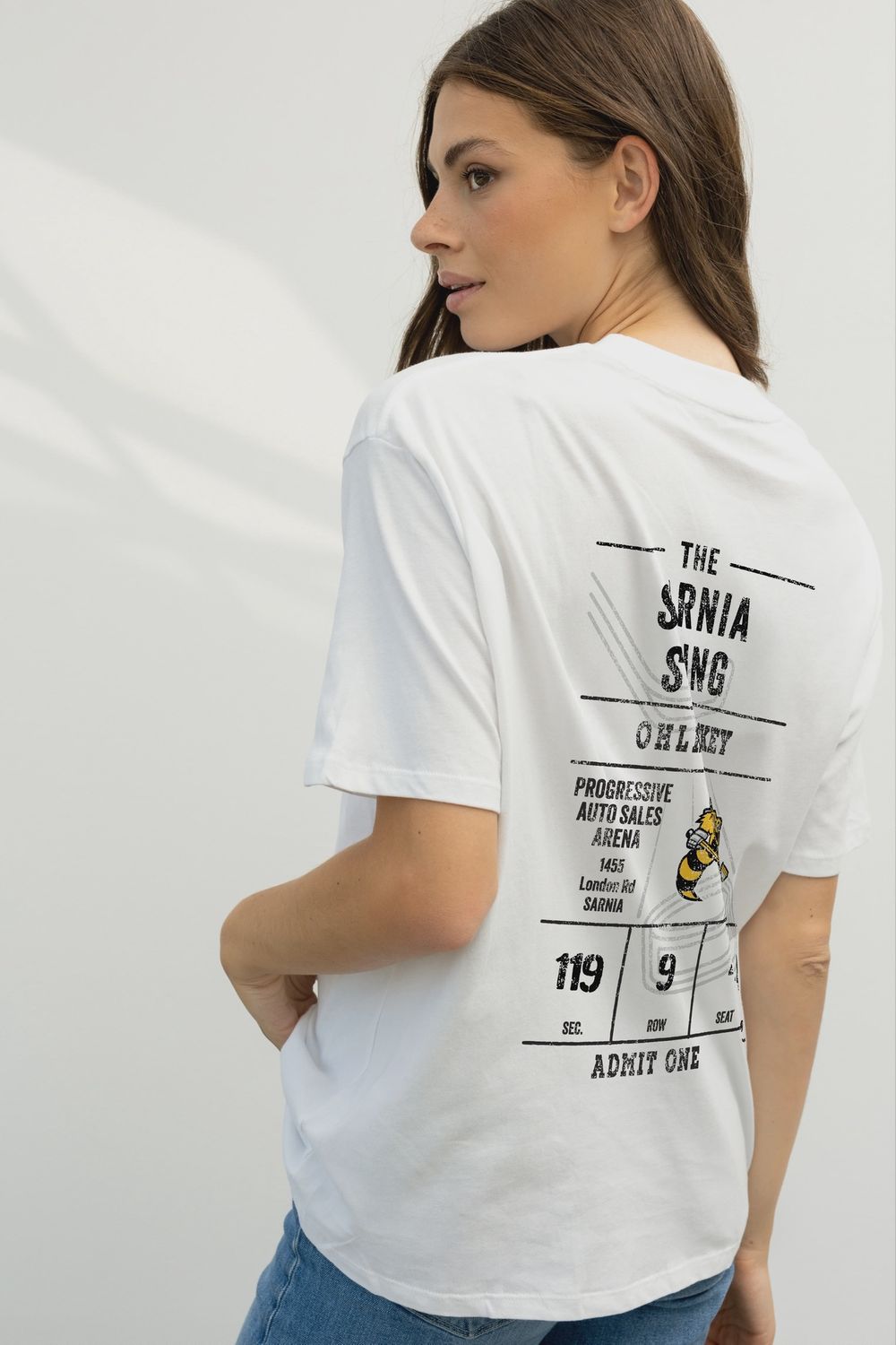 White Line Change Ticket Tee