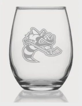 Stemless Etched Wine Glass
