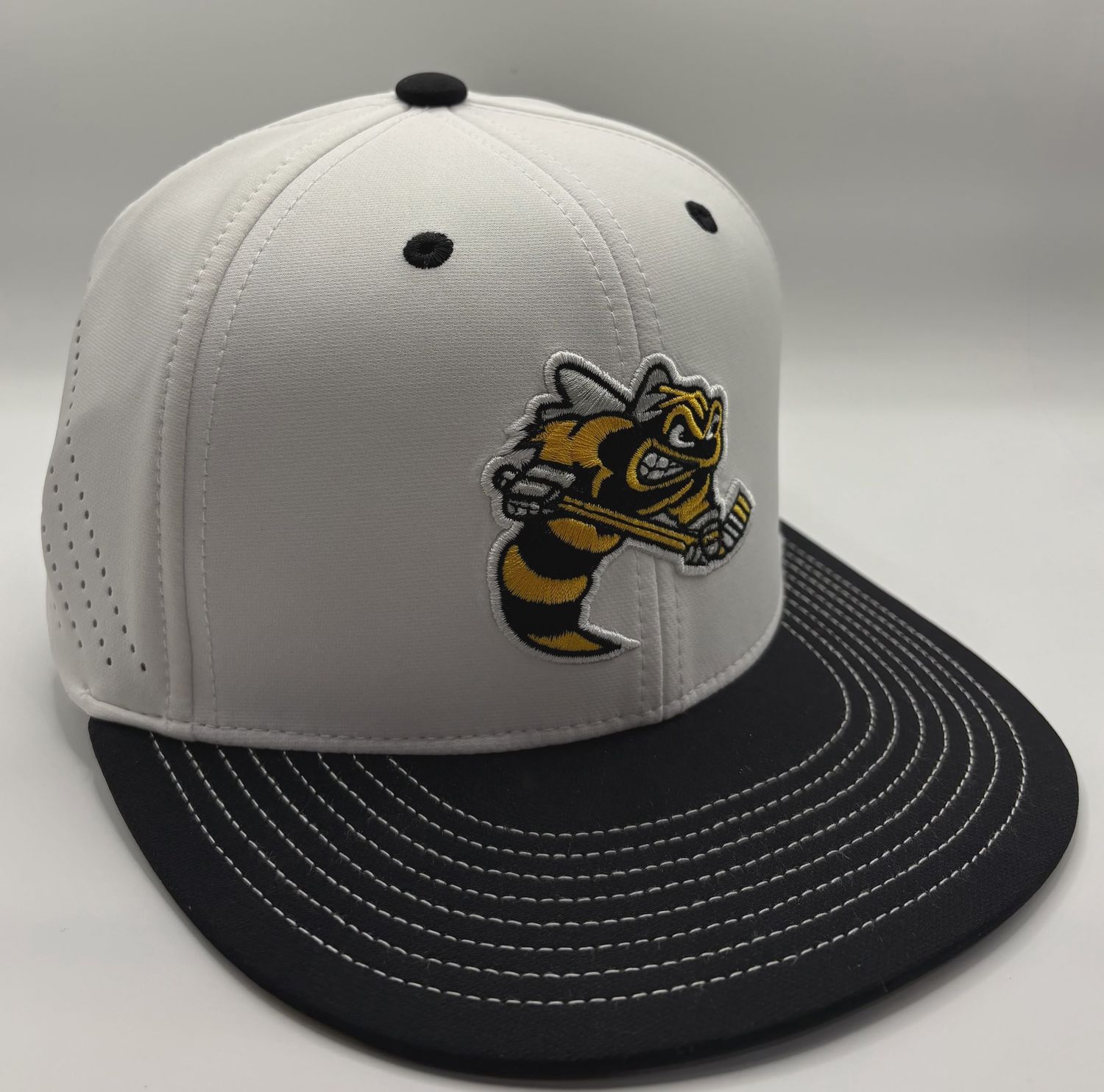 White &amp; Black Fitted Hat