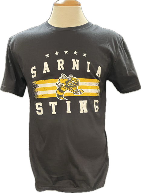 T-shirt Youth White &amp; Yellow Stripe