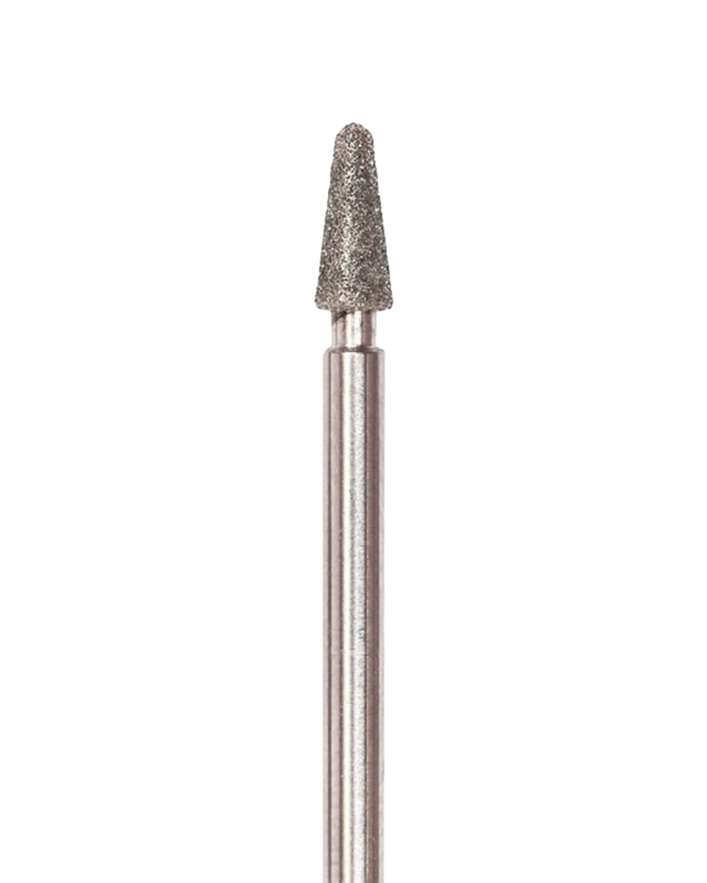 Rounded cone-shaped diamond coated rotary file, 3 mm, abrasiveness