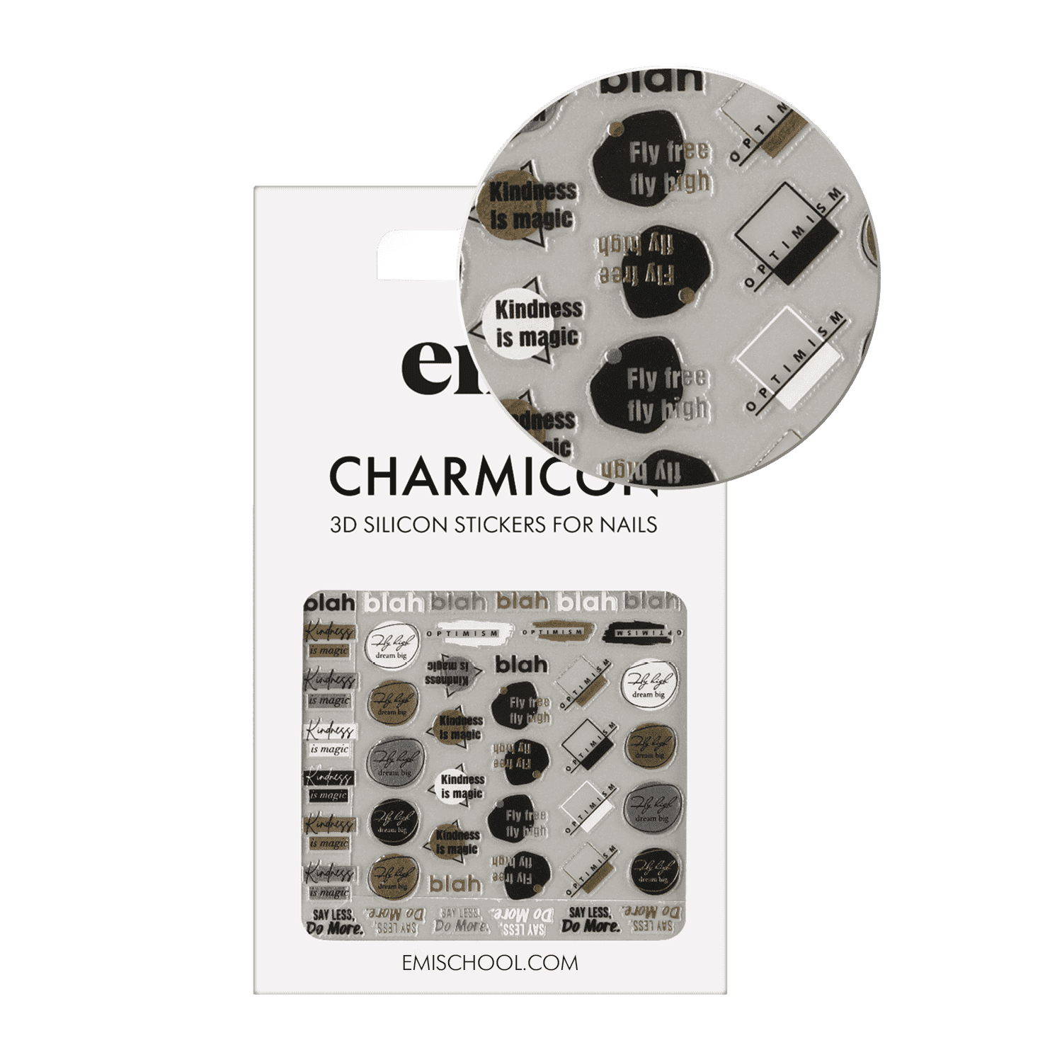 Charmicon 3D Silicone Stickers #242 Dreamy phrases