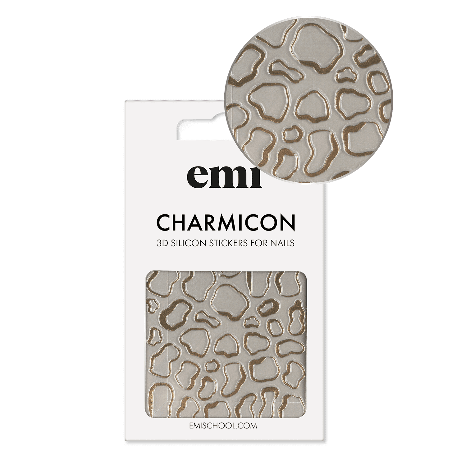 Charmicon 3D Silicone Stickers #238 Gold splotches