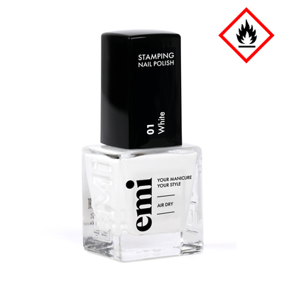 Nail Polish for Stamping White #1, 9 ml.