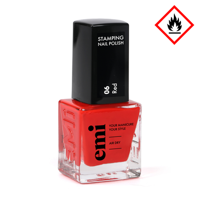 Nail Polish for Stamping Red #6, 9 ml.