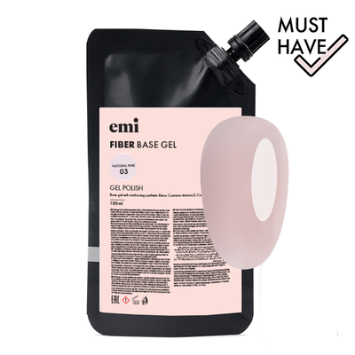 Fiber Base Gel Natural Pink #3, 100 ml.