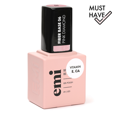 Fiber Base Gel Pink Diamond #6, 15 ml.