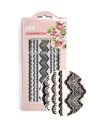 Charmicon 3D Silicone Stickers Lace Black