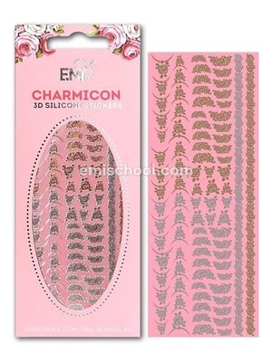 Charmicon 3D Silicone Stickers Lunula MIX #23 Gold/Silver