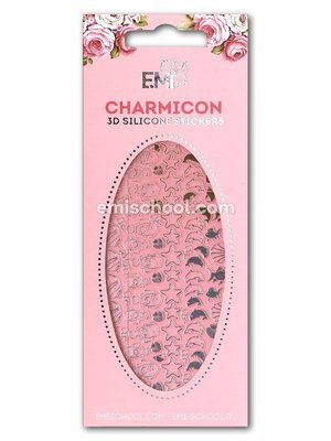 Charmicon 3D Silicone Stickers #47 Fish Gold/Silver
