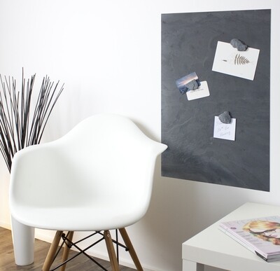 Magnetic board made of real slate - Grey Impact