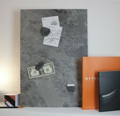 Magnetic board made of real slate - Purple Grey