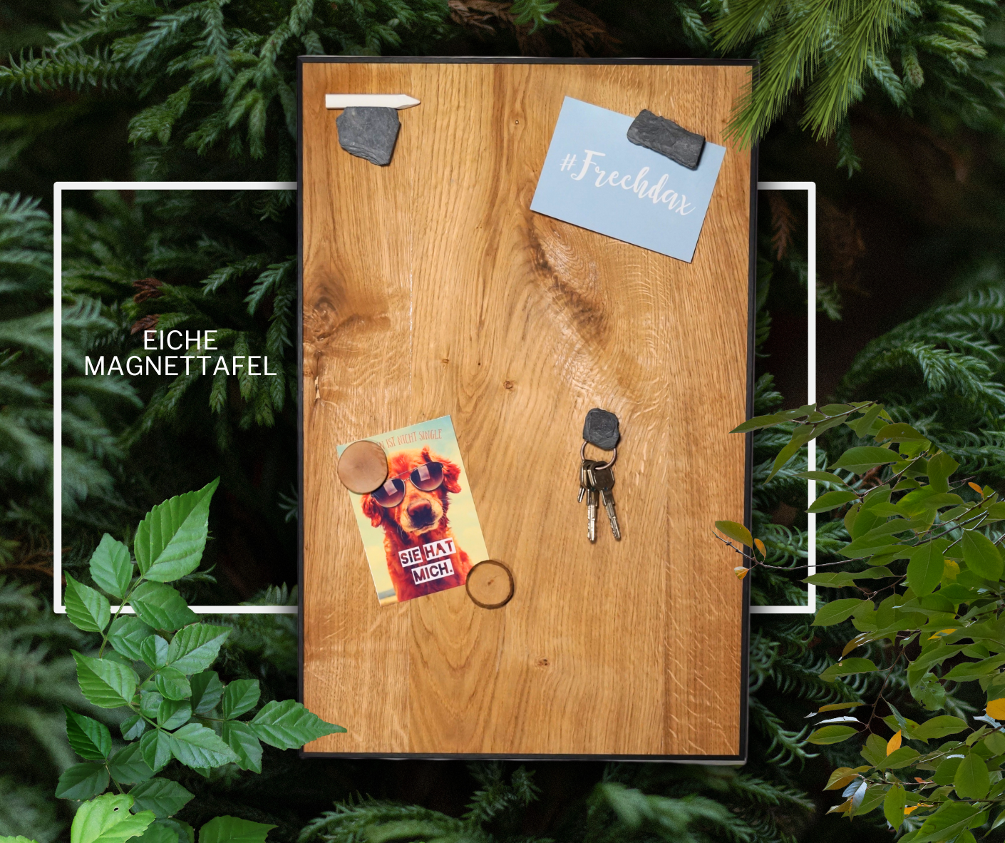 Magnettafel aus echtem Eichenholz - &#39;&#39;Split Oak&#39;&#39;