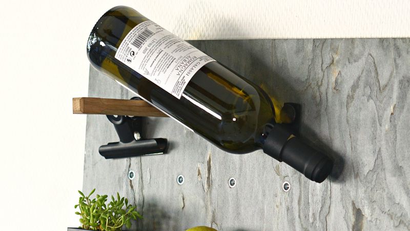 Pegboard Wine Holder Leather Strap