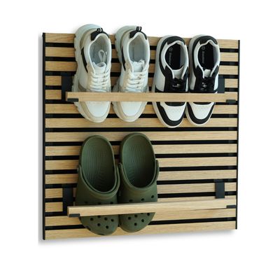Eiche Schuhregal 60x60cm Set Akustikpaneele
