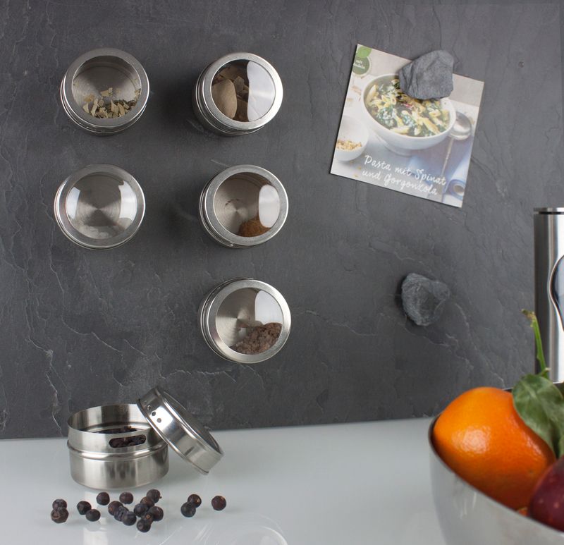 Magnetic spice jars