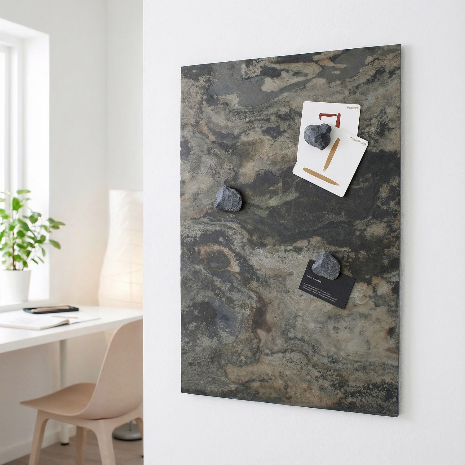 Magnetic board made of real slate - Rustic Earth