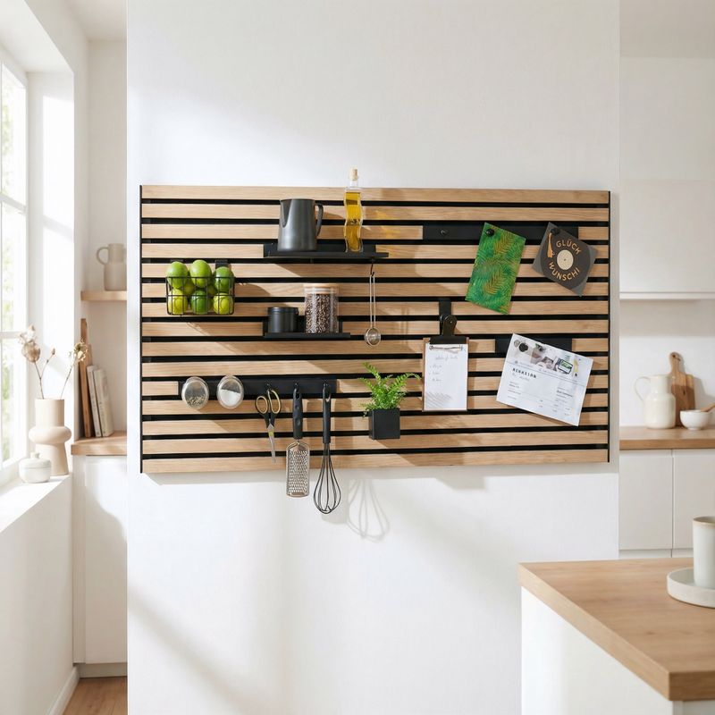 Real Oak Magnetic Pegboard - Split Oak Real Oak Magnetic Pegboard - Split Oak