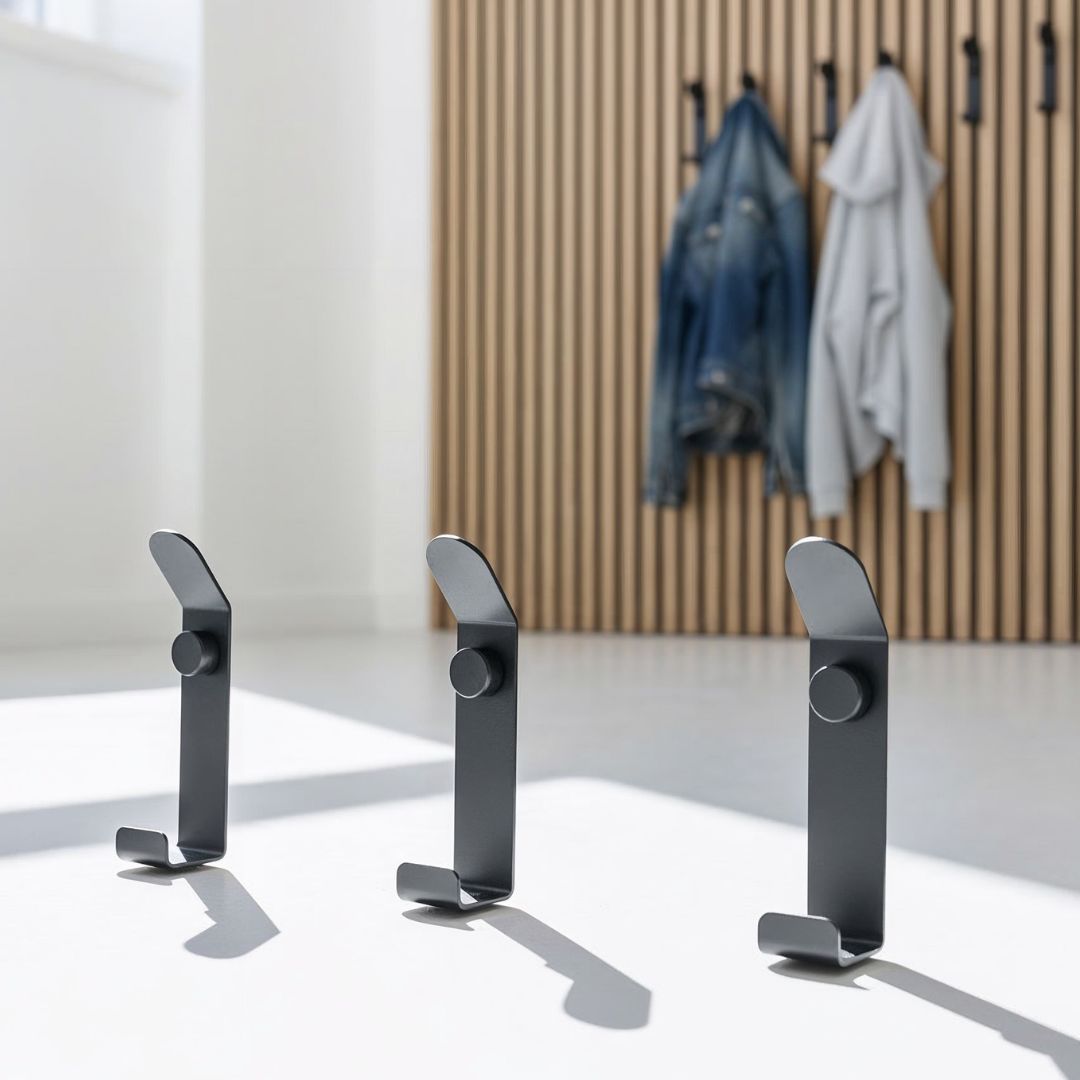Doppel-Kleiderhaken für Akustikpaneele ohne Bohren