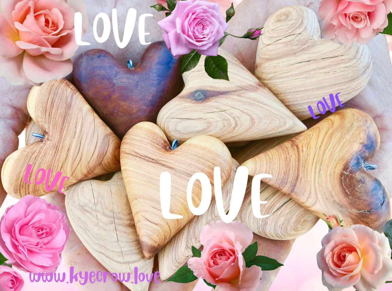 1 x  carved wooden LOVE heart complete with loop to create your own necklace