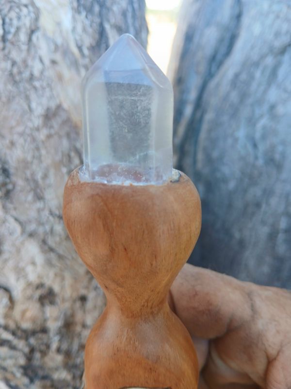 Luscious Luna Crystal Crown SACRED spoon- for those recipes that need to Woo and enchant and SEED hand-carved from Apple Box Wood