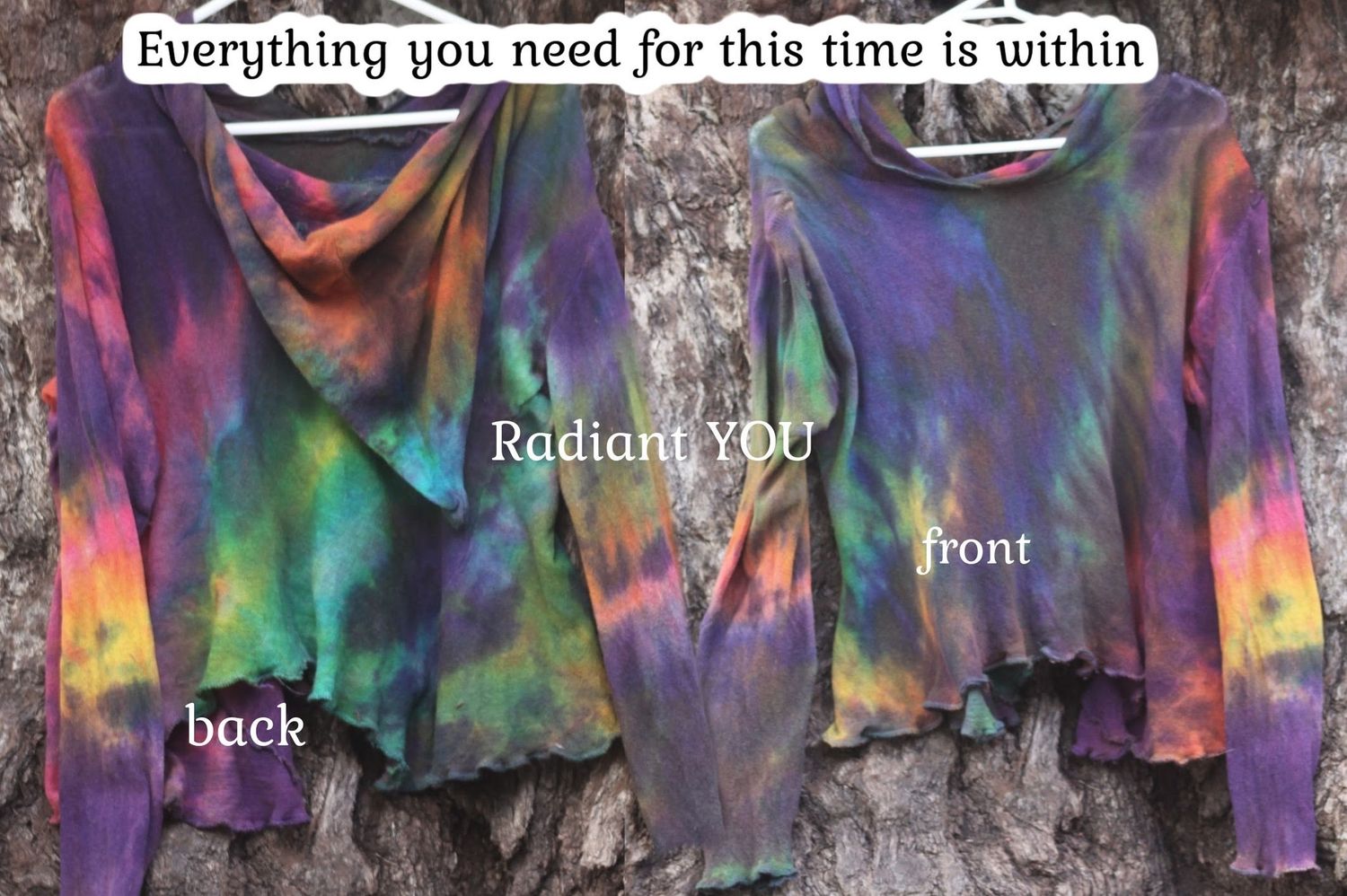 RADIANT YOU  Rare Kye Crow hand-dyed Cotton knit hoodie. Not worn and donated back to help us feed the Animals Size 12- 14
