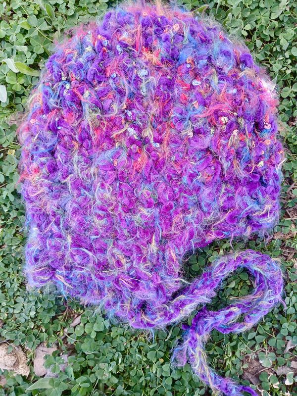 CHERUB PLUSH and Warm Crochet Love Beanie with ties