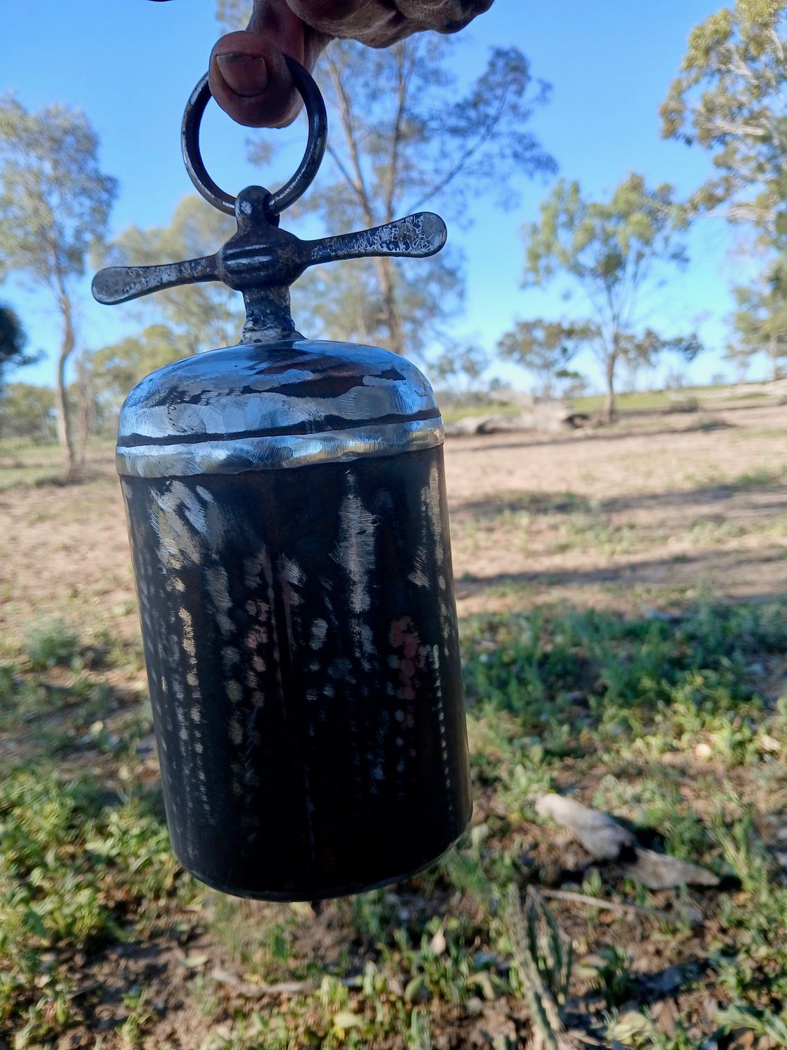 Holy HUM CAMEL bell created from re-treasured metal &amp; made with LOVE by Gill- great tone-perfect for announcing sacred gatherings, calling the family to tea, or for your camel on wild adventures