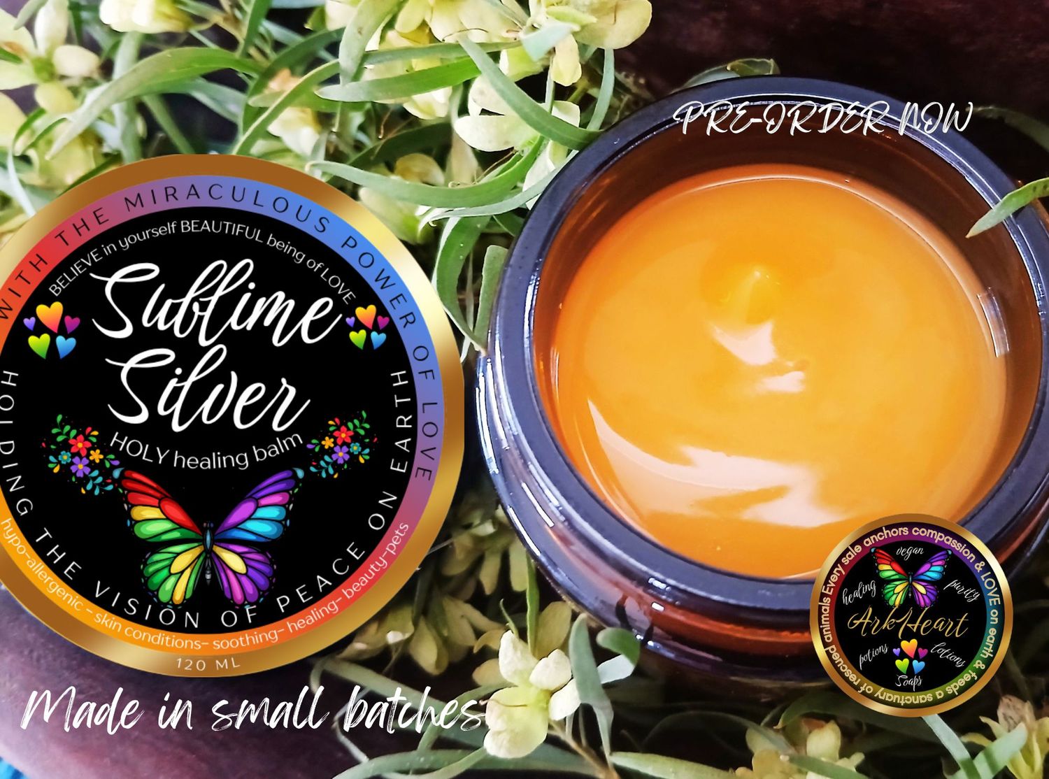 Sublime Silver Holy Healing Balm for Replenishing, Hydrating, Nourishing Skin- Aloe Vera gel base- non-greasy and truly lives up to its name - SUBLIME, and it smells delicious - pre-order now-