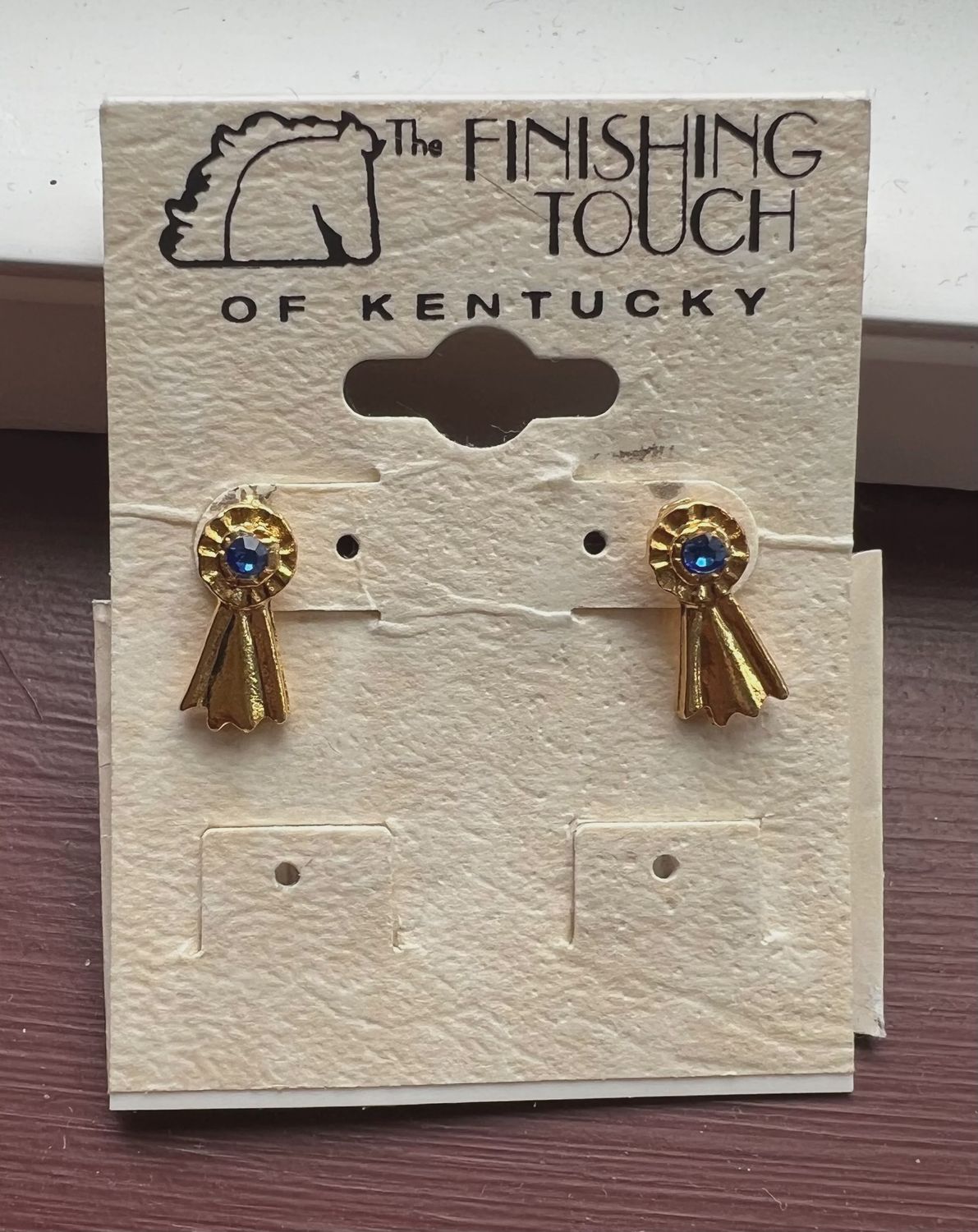 Blue Ribbon Earrings