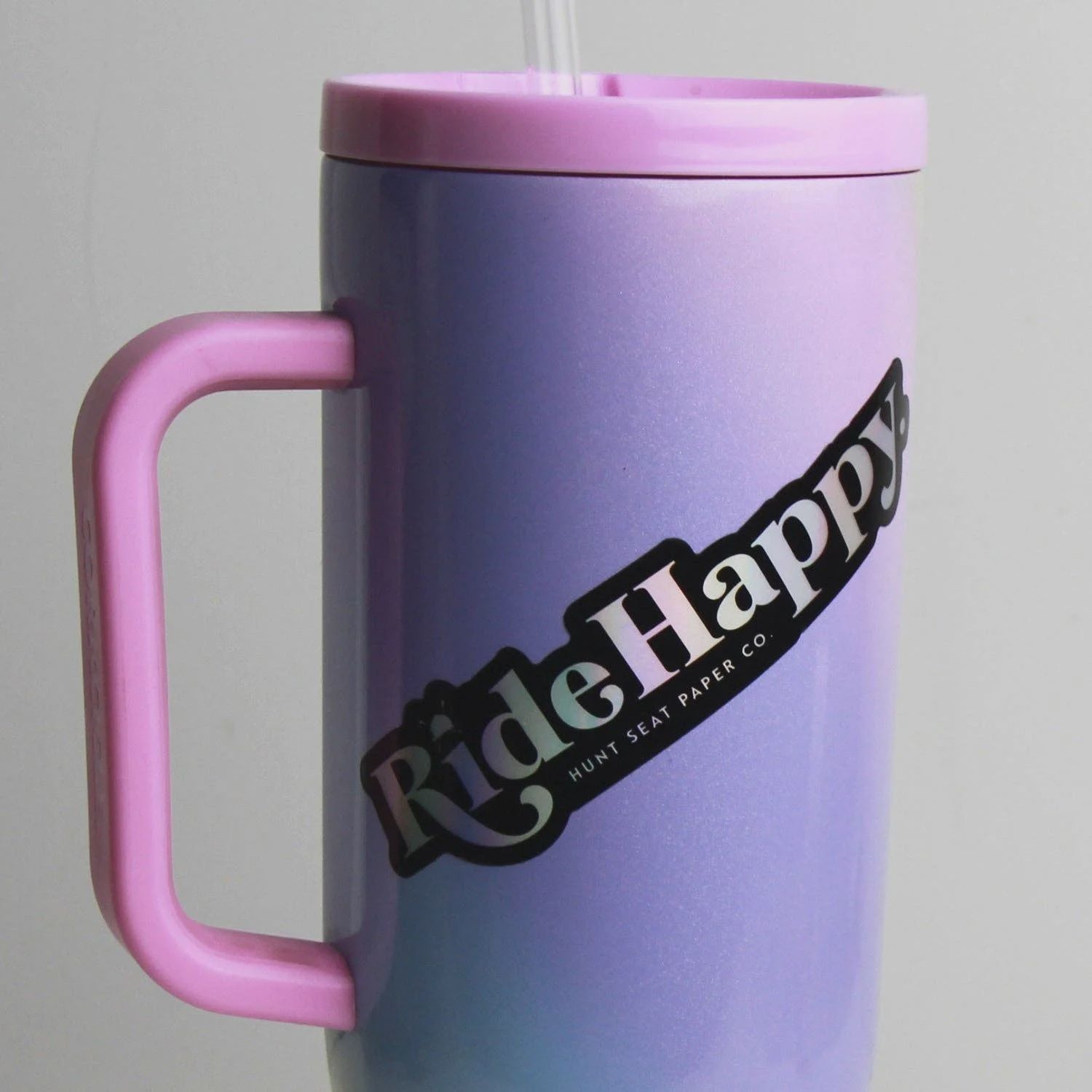 Ride Happy Holographic Sticker