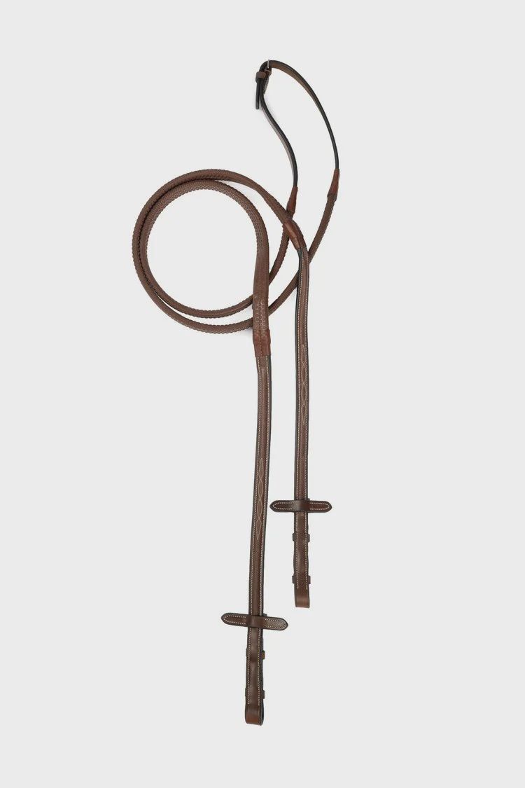 Stitched and Fancy Rubber Lined Reins Standard