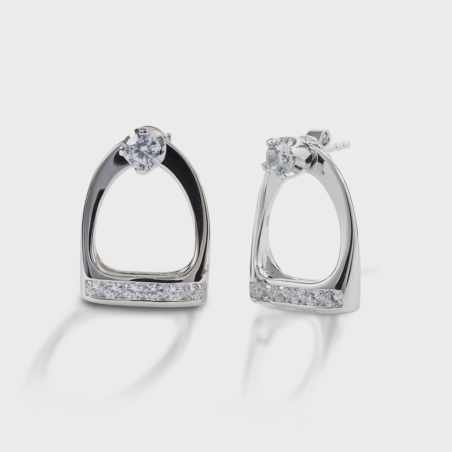 Kelly Herd Stud Earrings with Small English Stirrup Jackets
