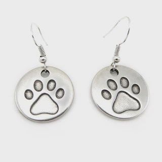Paw Print Disc Earings