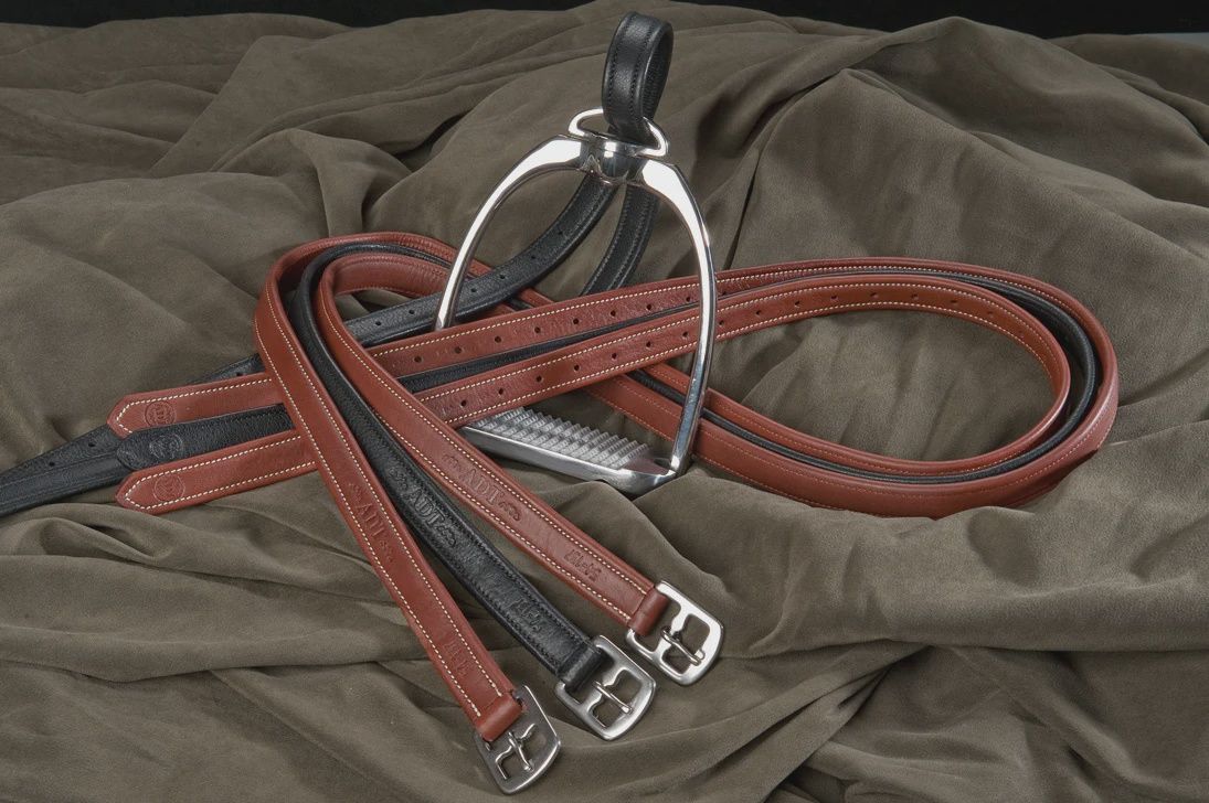 Calfskin Covered Stirrup Leathers by Arc De Triomphe