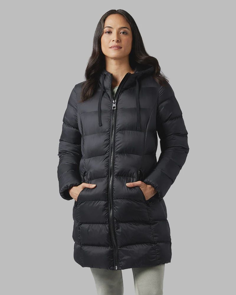 WMS 3/4 Puffer Coat, Color: Black, Size: XS