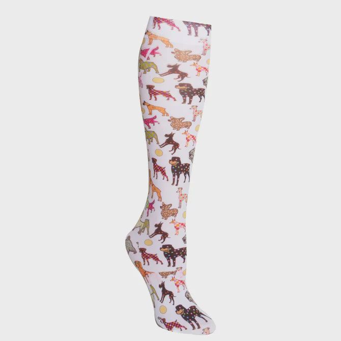 Ovation Kid's Zocks Boot Socks, Style: Dog Show on White