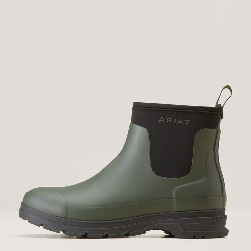 WMS Ariat Kelmarsh Shortie Rubber Boot, Color: Dark Olive, Size: 7