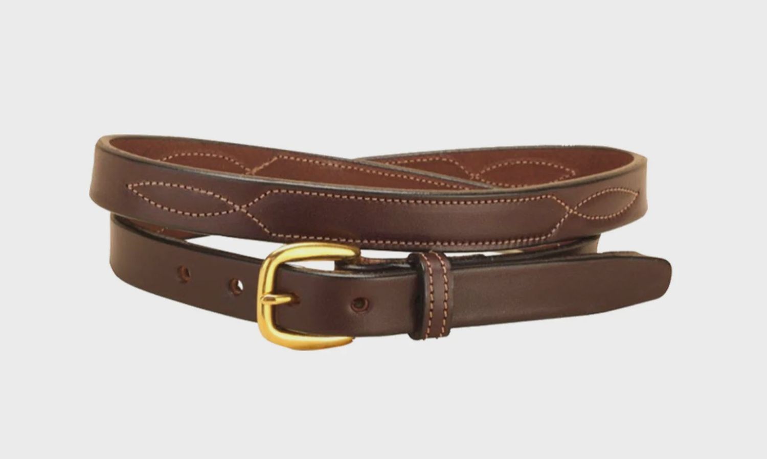 Repeat Stitch Pattern Belt by Tory Leather, Size: 34", Style: 1"