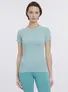 Britney Seamless Short Sleeve, Color: aqua, Size: 6
