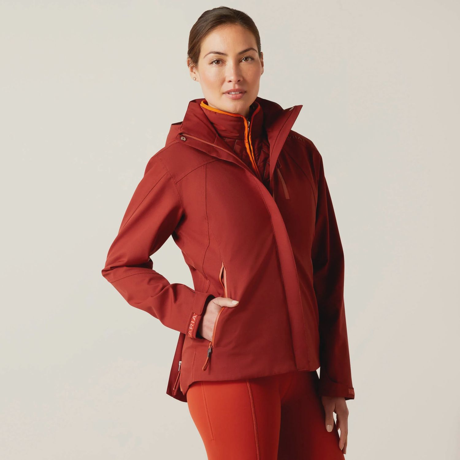 Wms Coastal H2O Jacket by Ariat, Color: Fired Brick, Size: XS