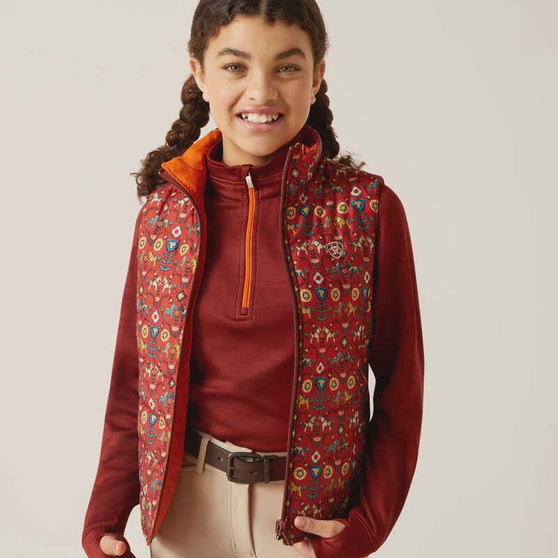 Youth Bella Reversible Vest by Ariat, Color: Horse / Arctic, Size: M