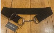 Anademi Stretch Belt with Golden Bit Buckle