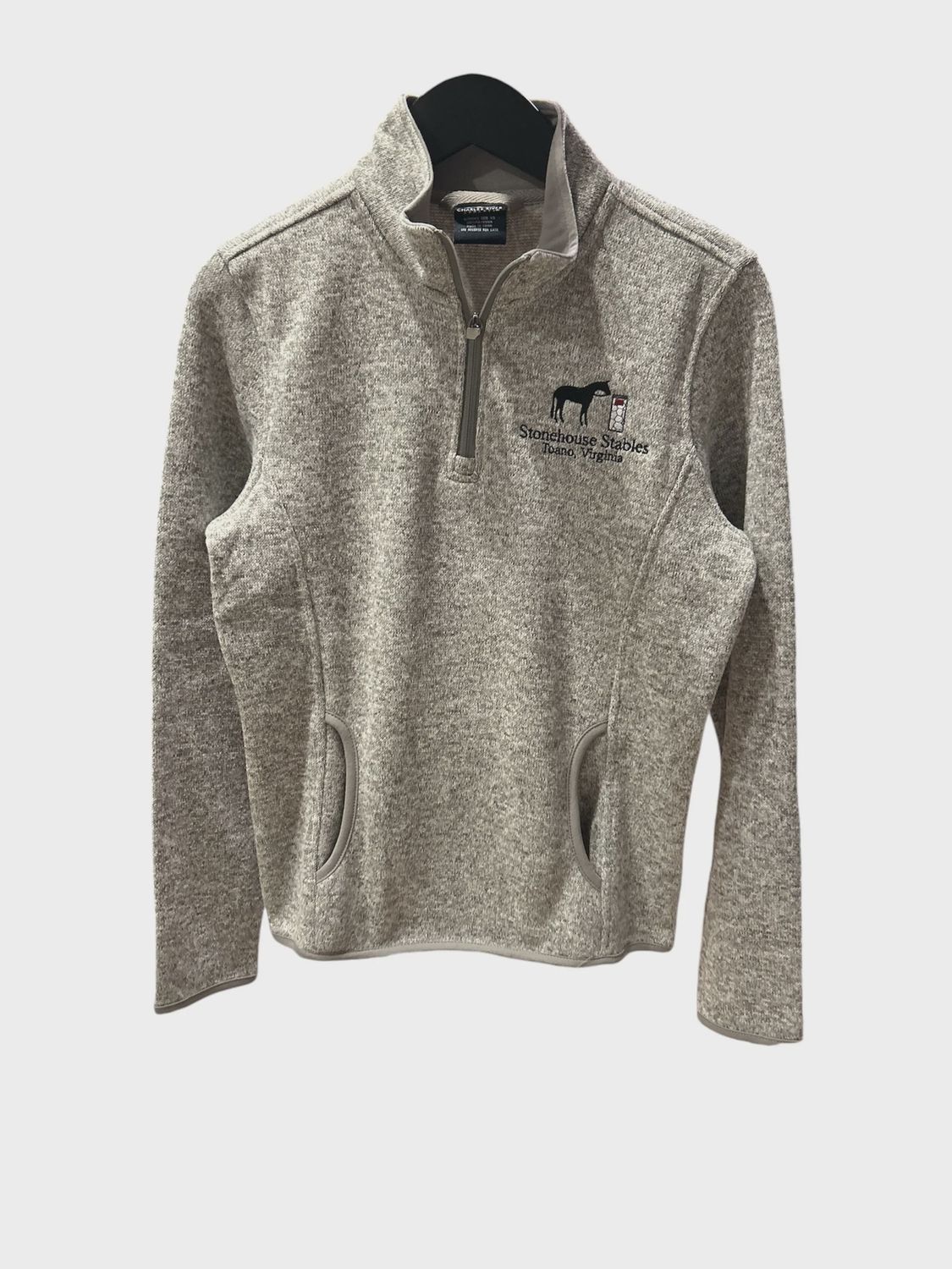 Woman's Fleece Quarter Zip with Stonehouse Stables Logo