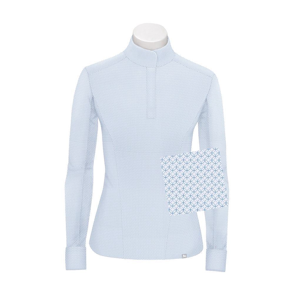 Tori LS Show Shirt, Color: Blue Ring Microprint, Size: S
