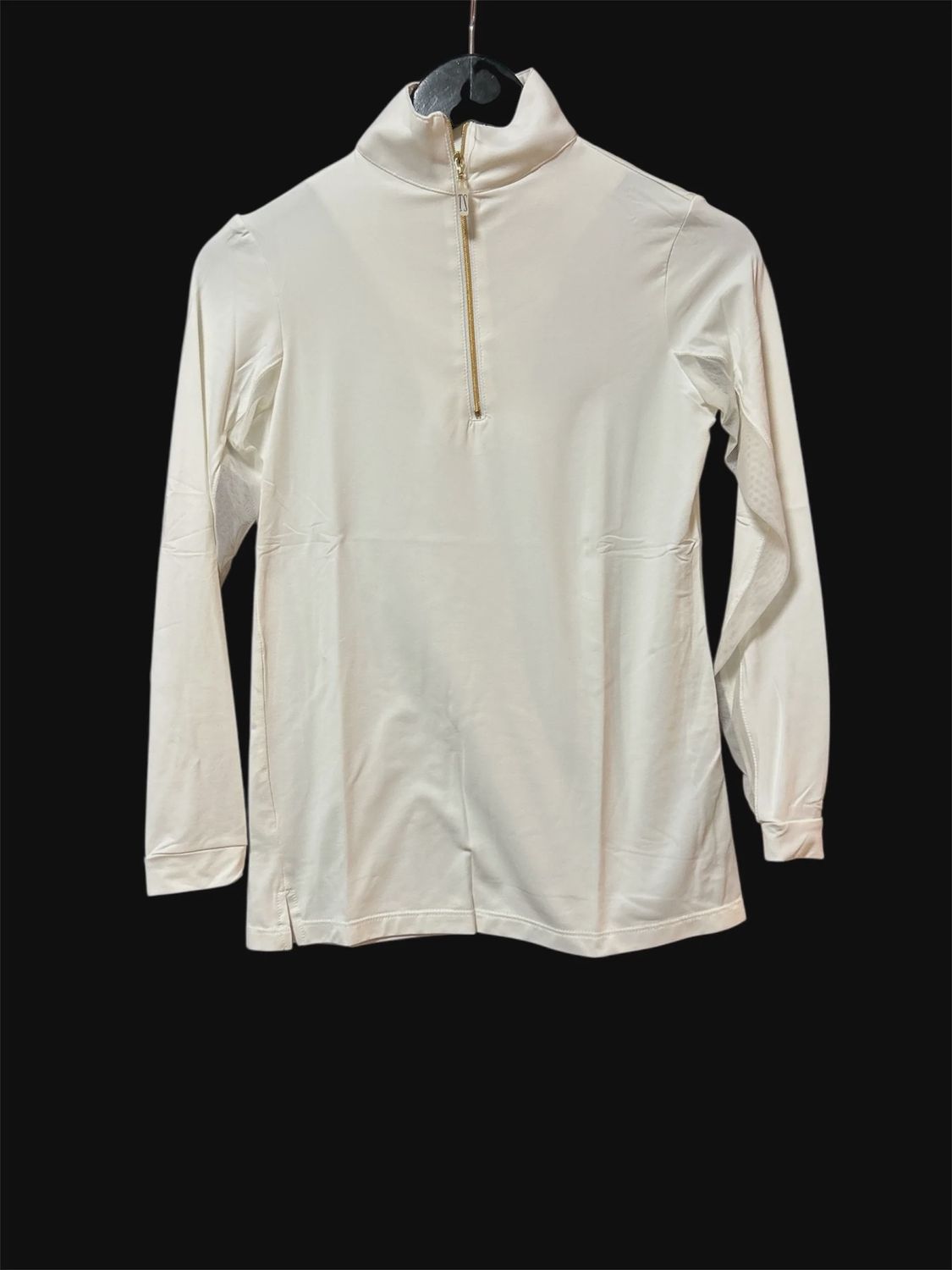 Tailored Sportsman Ladies IceFil LS Shirt II, Color: Almost Vanilla/Gold, Size: XXS