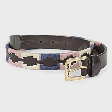 Drover Polo Belt by Shires, Color: Pink/Navy, Size: XS