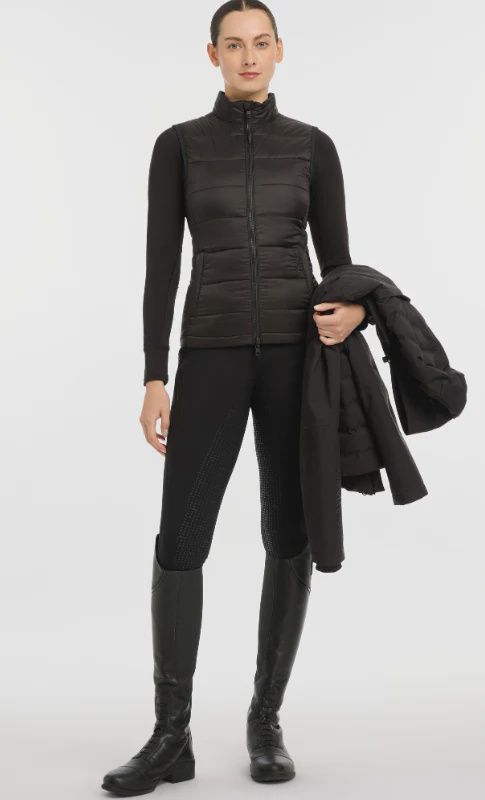 LeMieux Brooke Waterproof Hybrid Jacket, Color: Black, Size: US 10